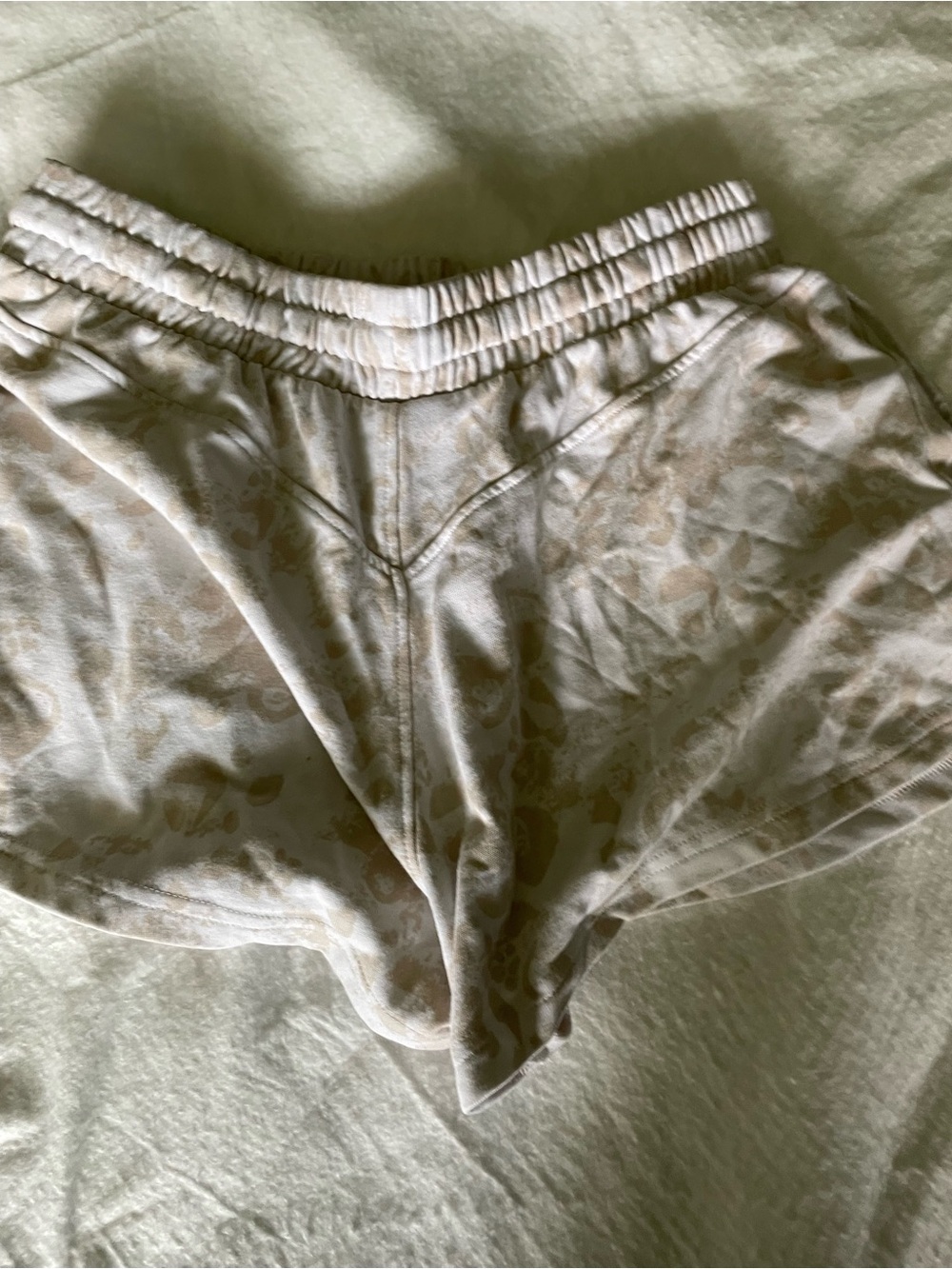 Gymshark Beige leopard print Lounge Shorts